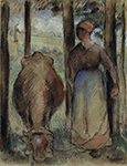 Camille Pissarro The Cowherd, 1892 oil painting reproduction