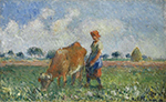 Camille Pissarro The Cowherd oil painting reproduction