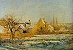 Camille Pissarro The Effect of Snow at l'Hermitage, 1874 oil painting reproduction