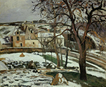 Camille Pissarro The Effect of Snow at the Hermitage, Pontoise, 1875 oil painting reproduction