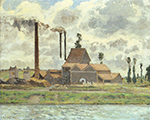 Camille Pissarro The Factory, 1873 oil painting reproduction