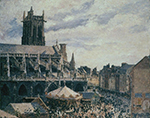 Camille Pissarro The Fair by the Church of Saint-Jacques, Dieppe, 1901 oil painting reproduction