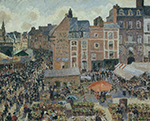 Camille Pissarro The Fair, Dieppe - Sunny Afternoon, 1901 oil painting reproduction
