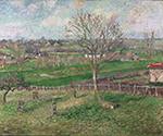 Camille Pissarro The Field and the Great Walnut Tree in Winter, Eragny, 1885 oil painting reproduction