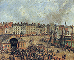 Camille Pissarro The Fishmarket, Dieppe, 1902 02 oil painting reproduction