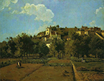Camille Pissarro The Gardens of the Hermitage, Pontoise, 1867 oil painting reproduction
