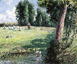 Camille Pissarro The Goose Girl, 1800 oil painting reproduction