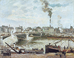 Camille Pissarro The Great Bridge, Rouen, 1896 oil painting reproduction