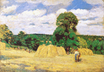 Camille Pissarro The Harvest at Montfoucault, 1876 oil painting reproduction