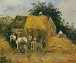 Camille Pissarro The Hay Wagon, Montfoucault, 1879 oil painting reproduction