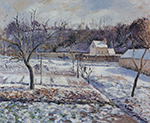 Camille Pissarro The Hermitage, Pontoise - Snow Effect, 1874 oil painting reproduction