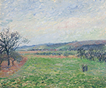 Camille Pissarro The Hills of Gisors, Grey Weather, 1885 oil painting reproduction