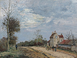 Camille Pissarro The House of Monsieur Musy, Road of Marly, Louveciennes, 1872 oil painting reproduction