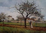 Camille Pissarro The House of Pere Gallien, Pontoise, 1866 oil painting reproduction