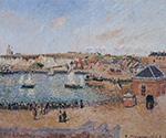 Camille Pissarro The Inner Harbor, Dieppe - Afternoon, Sun, Low Tide, 1902 oil painting reproduction