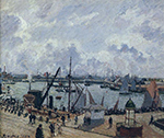 Camille Pissarro The Inner Harbor, Le Havre - Morning Sun, Rising Tide, 1903 oil painting reproduction