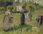 Camille Pissarro The Laundresses at Eragny (study), 1901 oil painting reproduction