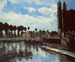 Camille Pissarro The Lock at Pontoise, 1869 oil painting reproduction
