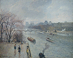 Camille Pissarro The Louvre - Afternoon, Rainy Weather, 1902  oil painting reproduction