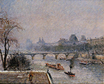 Camille Pissarro The Louvre - Morning, Snow Effect, 1903 oil painting reproduction