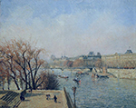 Camille Pissarro The Louvre - Morning, Sun, 1901 oil painting reproduction