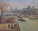 Camille Pissarro The Louvre, 1901 oil painting reproduction