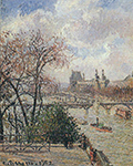 Camille Pissarro The Louvre, Gray Weather, Afternoon, 1902 oil painting reproduction