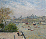 Camille Pissarro The Louvre, Spring, 1901 oil painting reproduction