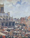 Camille Pissarro The Market by the Church of Saint-Jacques, Dieppe, 1901 oil painting reproduction