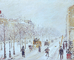 Camille Pissarro The Outer Boulevards, Snow Effect, 1879 oil painting reproduction