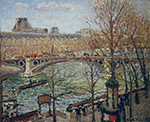 Camille Pissarro The Pont du Carrousel, Afternoon, 1903 oil painting reproduction
