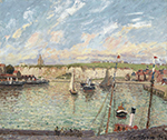 Camille Pissarro The Port of Dieppe, Afternoon, Sunny Weather, 1902 oil painting reproduction