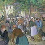 Camille Pissarro The Poultry Market at Gisors, 1885 oil painting reproduction