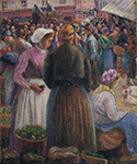 Camille Pissarro The Poultry Market at Pontoise, 1895 oil painting reproduction