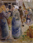 Camille Pissarro The Poultry Market, 1883 oil painting reproduction