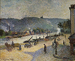 Camille Pissarro The Quays at Rouen, 1883 oil painting reproduction