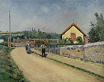 Camille Pissarro The Railroad Crossing at Les Patis, 1873-74 oil painting reproduction