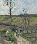 Camille Pissarro The Road by the Hermitage, Pontoise, 1877 oil painting reproduction