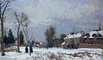 Camille Pissarro The Road from Versailles to Saint-Germain, Louveciennes. Snow Effect, 1872 oil painting reproduction