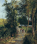 Camille Pissarro The Road of Berneval-le-Petit, 1800 oil painting reproduction