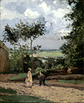 Camille Pissarro The Road of Versailles, Louveciennes, 1870 oil painting reproduction