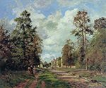 Camille Pissarro The Road to Louveciennes at the Outskirts of the Forest, 1871 oil painting reproduction