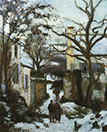 Camille Pissarro The Road to the Hermitage in Snow, 1874 oil painting reproduction
