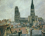 Camille Pissarro The Roofs of Old Rouen - Grey Weather, 1896 oil painting reproduction