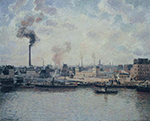 Camille Pissarro The Saint-Sever Quay, Rouen, 1896 oil painting reproduction