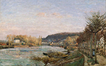 Camille Pissarro The Seine at Bougival, 1870 oil painting reproduction