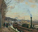 Camille Pissarro The Seine at Port-Marly, 1872 oil painting reproduction