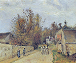 Camille Pissarro The Stage on the Road from Ennery to the Hermigate, Pontoise, 1877 oil painting reproduction