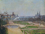 Camille Pissarro The Tuileries and the Louvre, 1800 oil painting reproduction