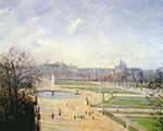 Camille Pissarro The Tuileries, Bassin - Afternoon, Sun, 1800 oil painting reproduction